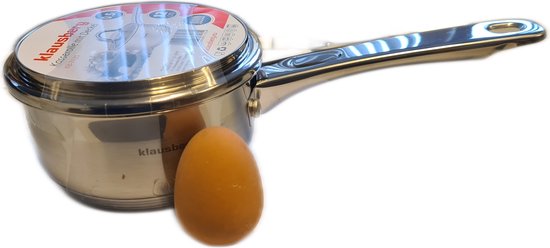 Klausberg 7131 steelpan met deksel - sauspan - 12 cm - 0,5 liter