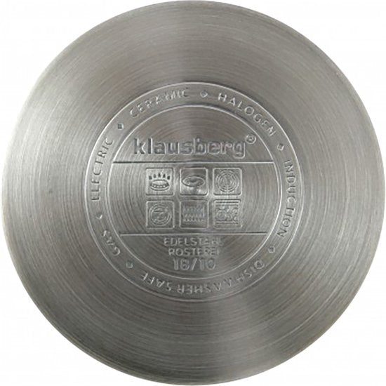 Klausberg steelpan - met deksel 16 cm 1,5 liter