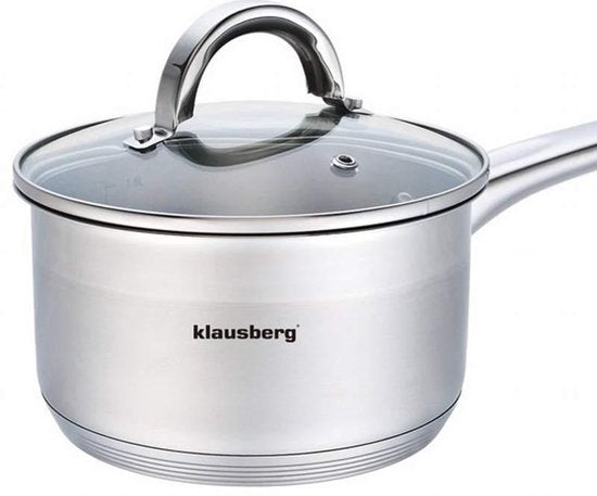 Klausberg steelpan - met deksel 16 cm 1,5 liter