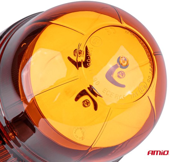 AMiO LED beacon light WAR09P - warning lamp ECE R65 R10 - 39 LED 12/24V IP56 - Orange