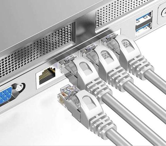 Internetkabel - RJ45-RJ45 - 30 m - Grijs