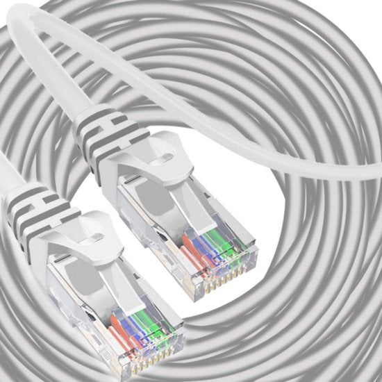 Internetkabel - RJ45-RJ45 - 30 m - Grijs