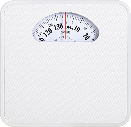 Adler AD 8179 bathroom scale - mechanical square - White
