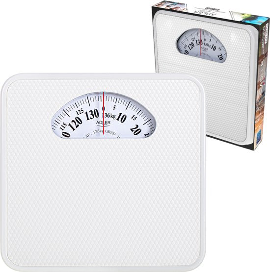 Adler AD 8179 bathroom scale - mechanical square - White