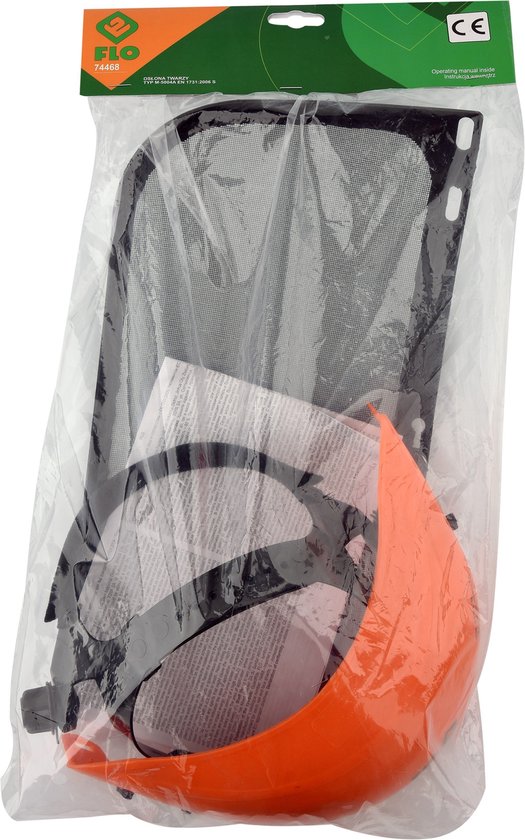 FLO gezichtsmasker 74468 - metalen net - PE materiaal - verstelbare sluiting