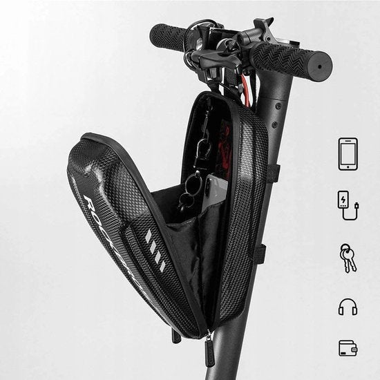 Rockbros stuurtas - elektrische step - waterdicht 3 liter - Carbon Fiber Zwart