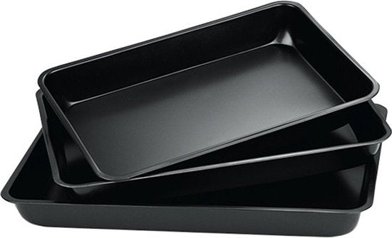 Kinghoff 4199 bakblikken - bakvorm - set van 3 - Zwart