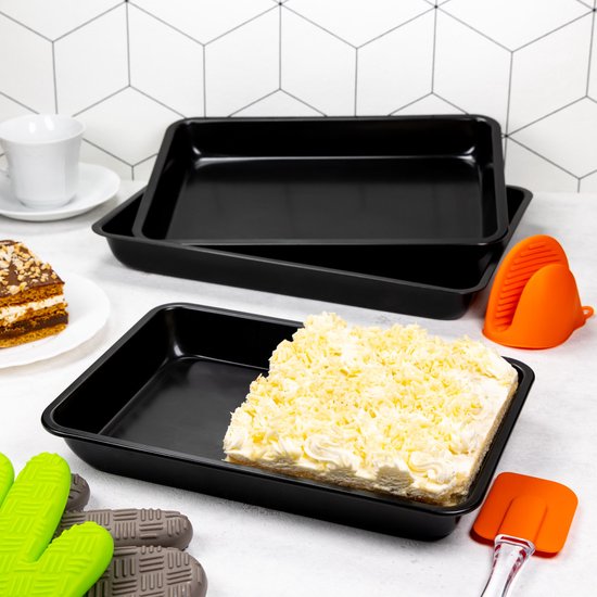 Kinghoff 4199 bakblikken - bakvorm - set van 3 - Zwart