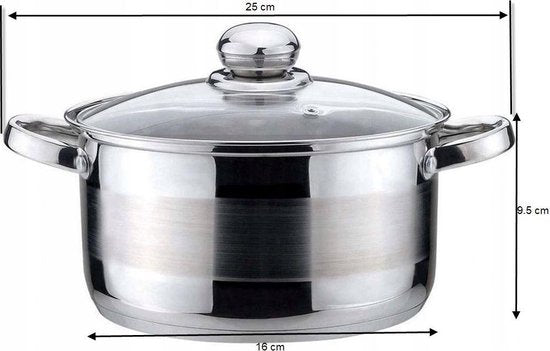 Kinghoff kookpan 4327 - met deksel - Ø 16 cm