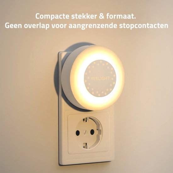 Yeelight nachtlampje - plug-in kinderkamer - schemersensor