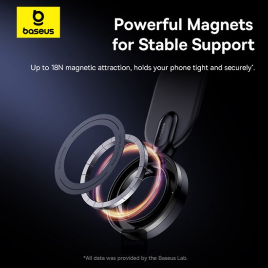 Baseus C02 Go telefoonhouder auto - magnetisch voor dashboard - MagSafe - buigbaar en verstelbaar - Zwart
