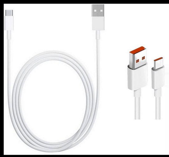 Xiaomi USB-A naar USB-C kabel - 6A 1 m - Wit