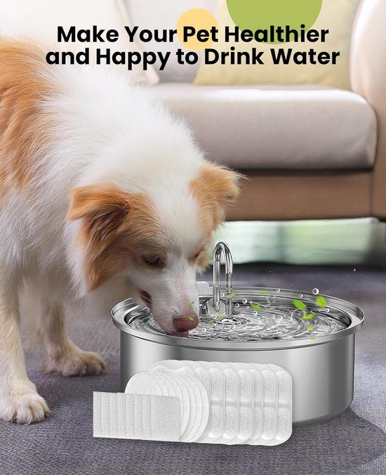Oneisall drinkfontein filter refill set van 8 - voor waterdispenser 7 liter - kat en hond - 2 stuks