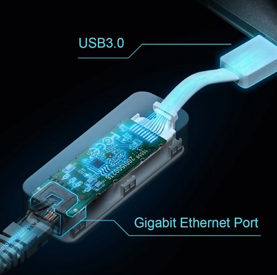 TP-Link UE300 ethernet adapter - USB 3.0 naar gigabit