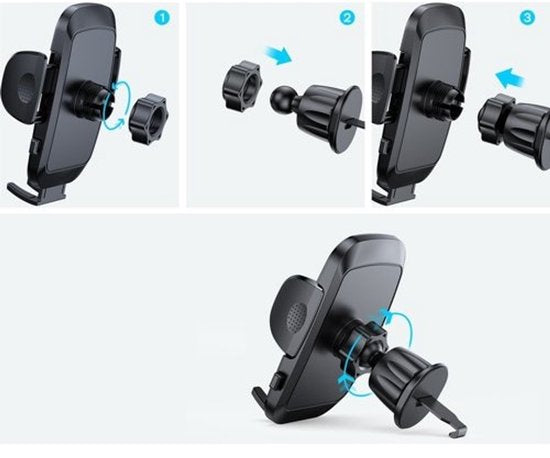 Joyroom JR-ZS259 telefoonhouder auto - clip voor ventilatierooster - Zwart