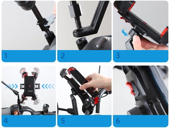 Joyroom motorhouder - tot 7 inch - Zwart