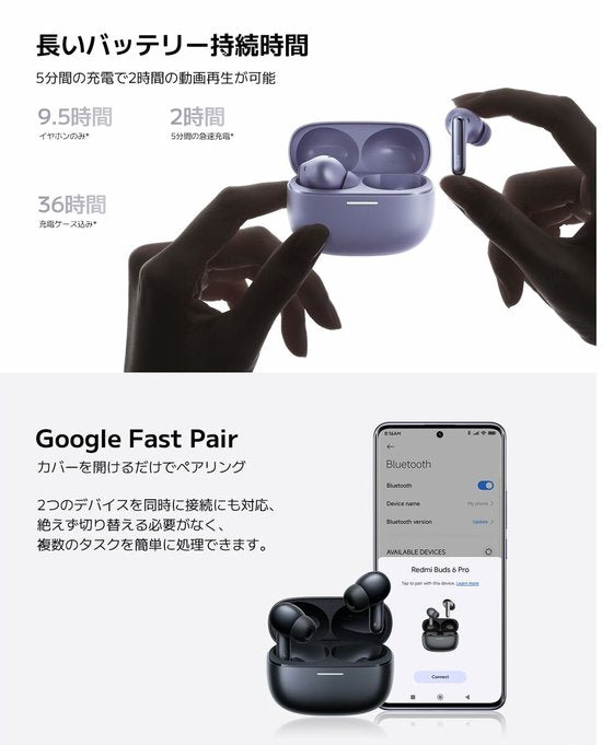 Redmi Buds 6 Pro draadloze oordopjes - Space zwart