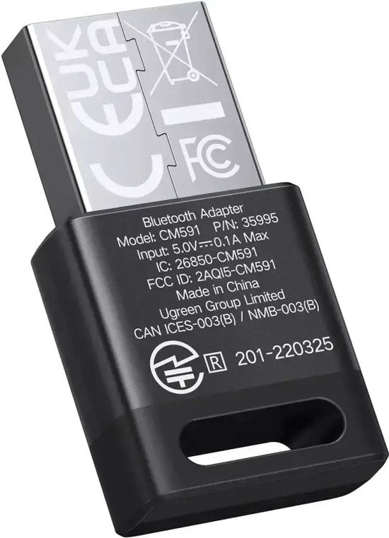Ugreen USB-A bluetooth adapter - 5.3 CM591 - Windows en Mac