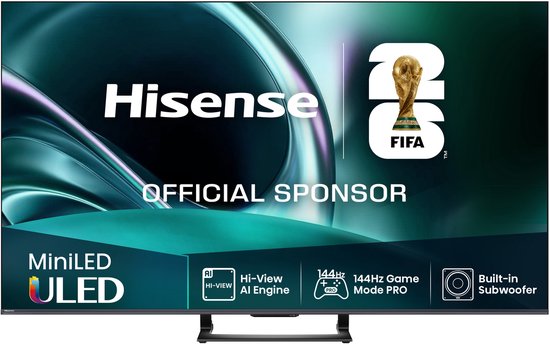 Hisense 55U7Q televisie - 55 inch - 4K MiniLED 144hz - 2025