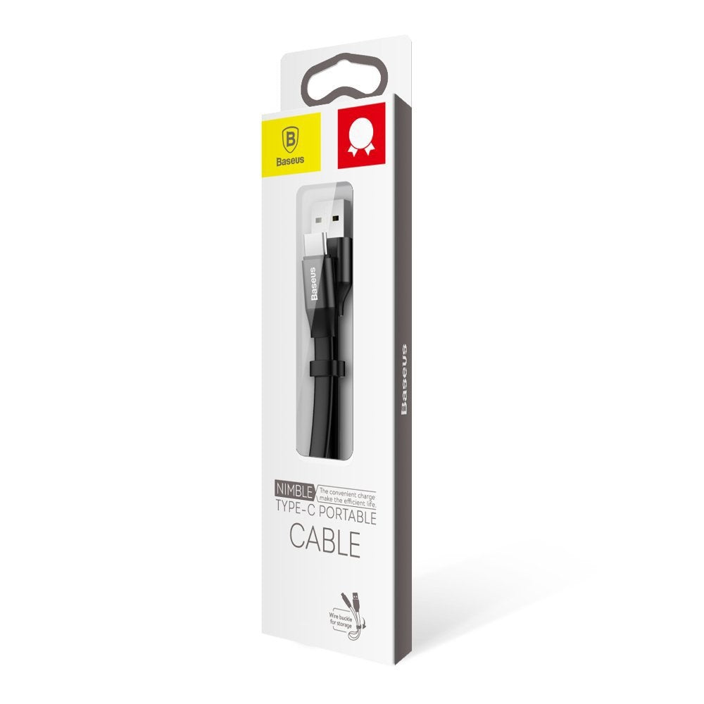Baseus Nimble USB to USB-C Portable Cable 0.23 meter - Black