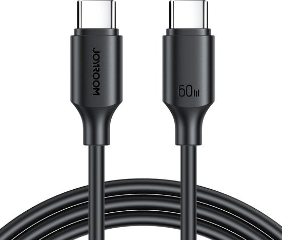 Joyroom USB-C kabel - 60W snellader 1 m - zwart