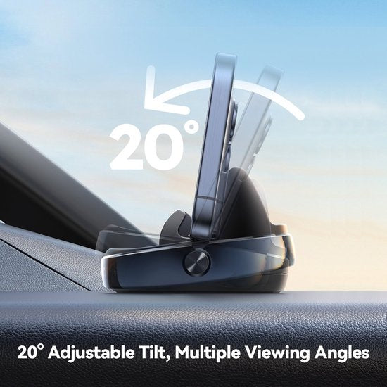 Joyroom telefoonhouder auto - dashboard auto-lock 360° draaibaar - herbruikbaar - geschikt voor 4,7–7 inch smartphones - Zwart