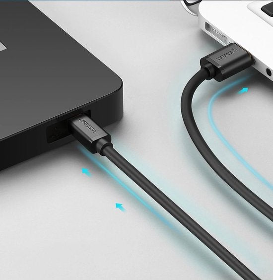 Ugreen USB naar mini USB kabel - 480 Mbps - 1,5 m - Zwart - US132