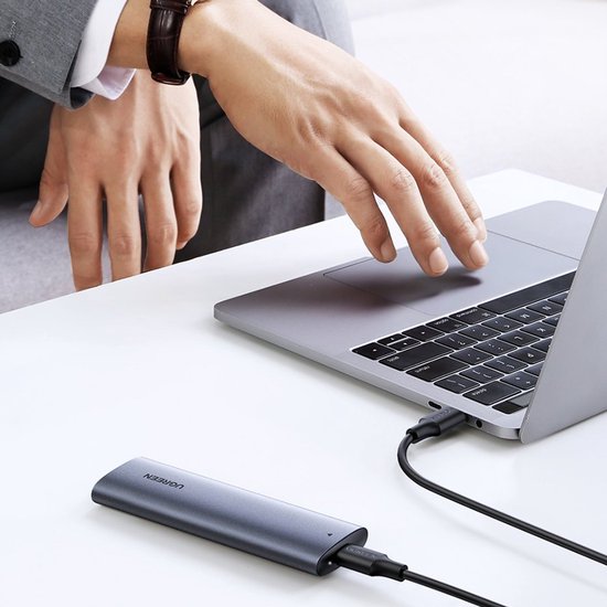 UGREEN M.2 NVMe SSD behuizing - USB-C 3.1 Gen 2 10 Gbps UASP - M en M&B key - 2230/2242/2260/2280 - tot 2 TB