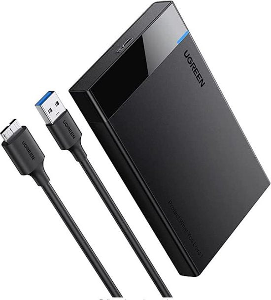 Ugreen externe harde schijf behuizing - 2,5 inch SATA HDD/SSD USB 3.0 - Zwart