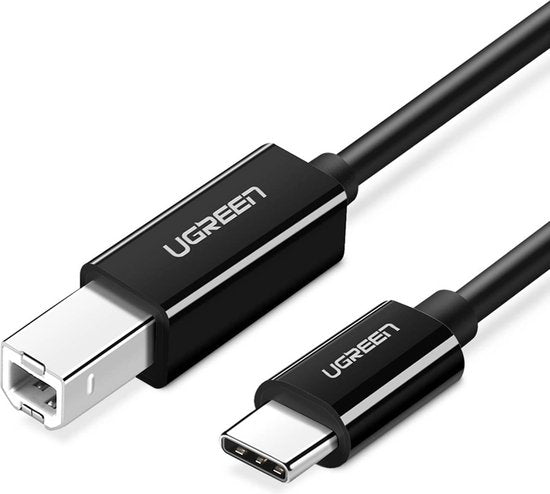 Ugreen printerkabel - USB 2.0 USB-C - 2 meter - Zwart