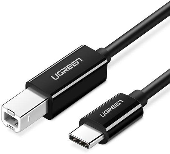 Ugreen printerkabel - USB 2.0 USB-C - 2 meter - Zwart