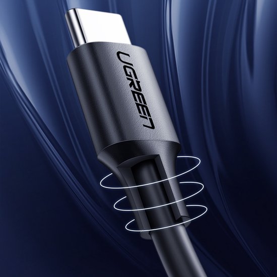 Ugreen USB-C to USB-C cable - suitable for smartphones, tablets and laptops - 0.5 metre - Black