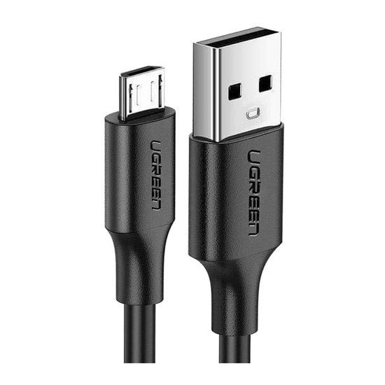Ugreen USB naar micro USB kabel - 2,4 A - 480 Mbps - 1,5 m - Zwart - US289