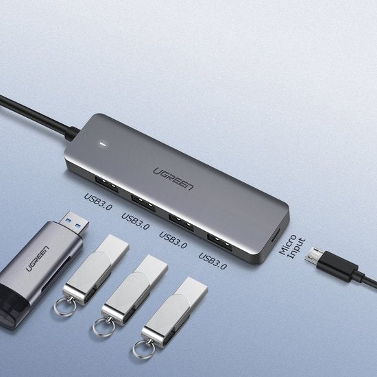 Ugreen Power Hub splitter - USB-C naar 4x USB 3.0 + USB-C