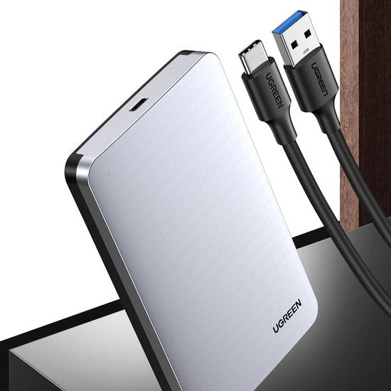 Ugreen externe harde schijf behuizing - USB 3.1 Gen 2 aluminium 2,5 inch SATA HDD/SSD UASP