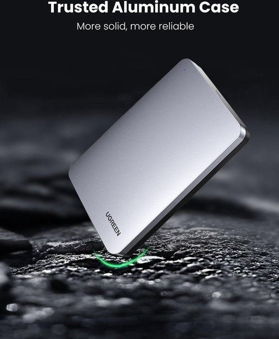 Ugreen externe harde schijf behuizing - USB 3.1 Gen 2 aluminium 2,5 inch SATA HDD/SSD UASP