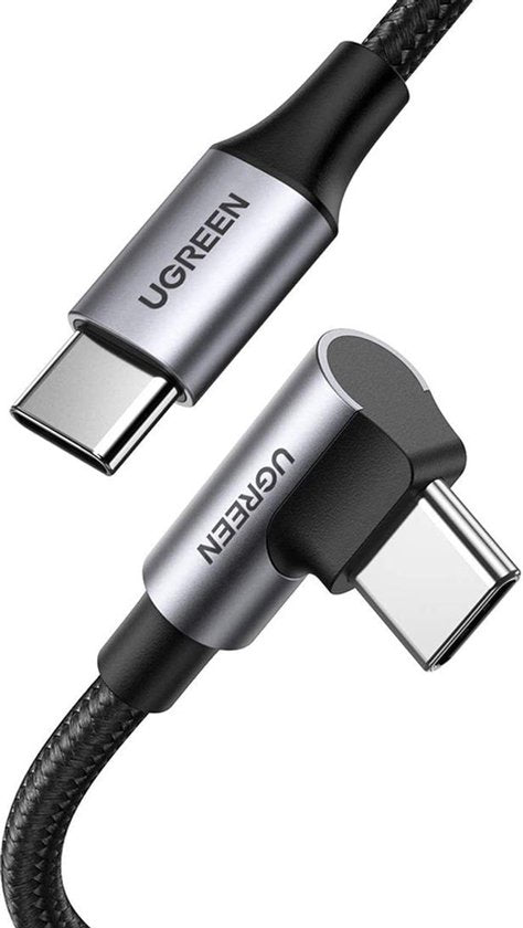 UGREEN USB-C naar USB-C oplaadkabel - 90 graden haaks - 100 W PD 3.0 PPS - 1 meter