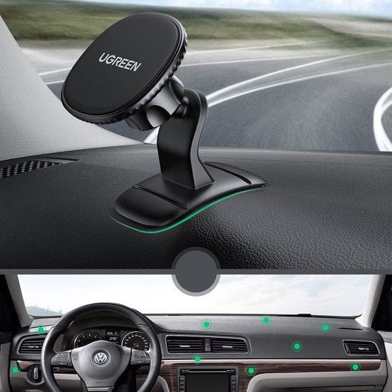 Ugreen magnetische dashboard telefoonhouder auto - Zwart