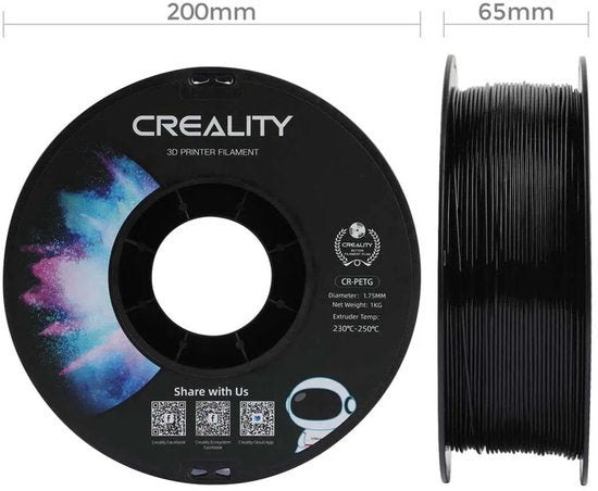 Creality CR-PETG filament - voor 3D-printer - 1 kg - Zwart