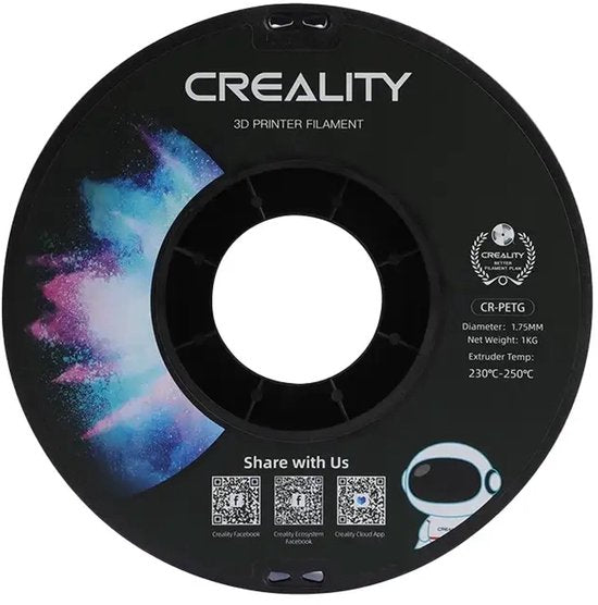 Creality CR-PETG filament - voor 3D-printer - 1 kg - Zwart