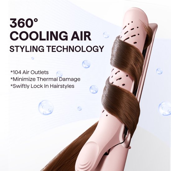 Wavytalk Whirlwind Pro airflow styler en stijltang - 360° cool airflow technologie - 3 standen en 5 temperatuurinstellingen