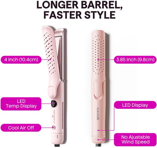 Wavytalk Whirlwind Pro airflow styler en stijltang - 360° cool airflow technologie - 3 standen en 5 temperatuurinstellingen