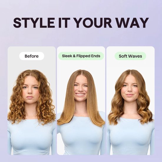 Wavytalk Sleek Sweep stijlborstel - ionisch - voor glad en pluisvrij haar