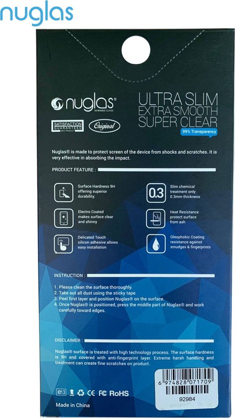 NuGlas screenprotector set van 10 - iPhone 17 Air - 2,5D glas
