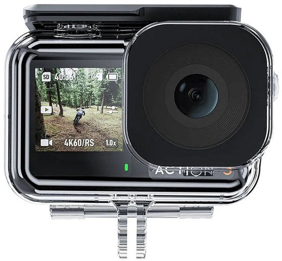 Telesin waterdichte behuizing - geschikt voor DJI Osmo Action 3/4/5 - waterdicht tot 45 meter - Transparant