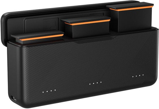 Telesin Pocket charging box - DJI Osmo Action 5/4/3 - fast charger for 3 batteries - storage for 2 microSD cards