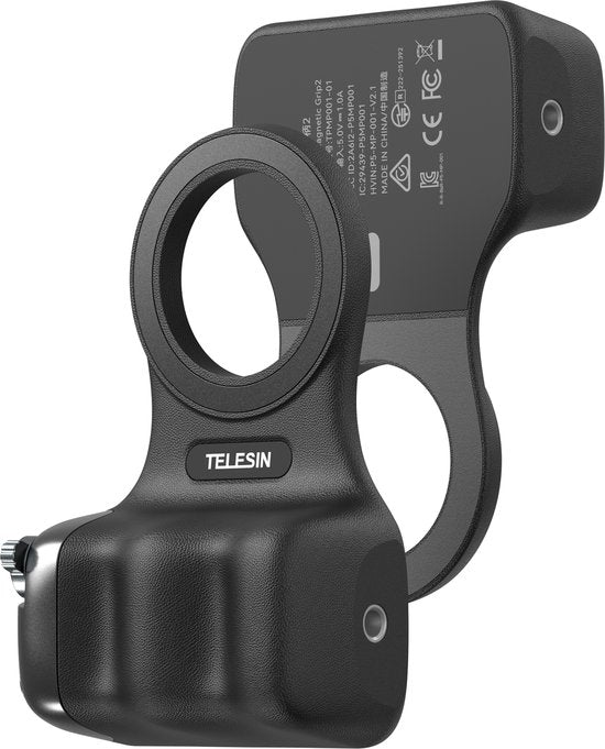 Telesin Fun Shot Magnetic Grip 2 cameragreep - MagSafe bluetooth afstandsbediening - universeel - Zwart
