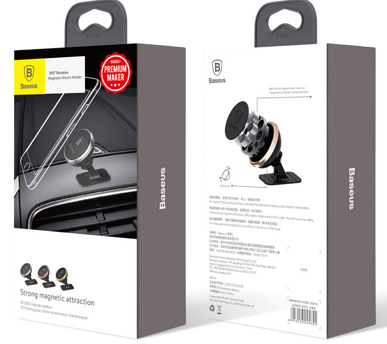 Baseus Magnetic Adjustable Car Phone Holder - Silver