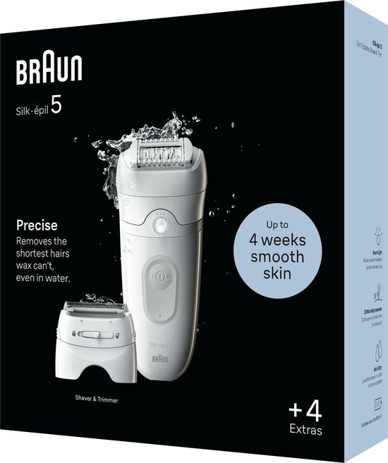 Braun Silk·épil 5 epilator - met ladyshave opzetstuk - type 5-041 - Wit/grijs