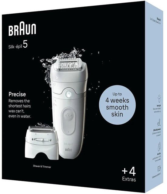Braun Silk·épil 5 epilator - met ladyshave opzetstuk - type 5-041 - Wit/grijs